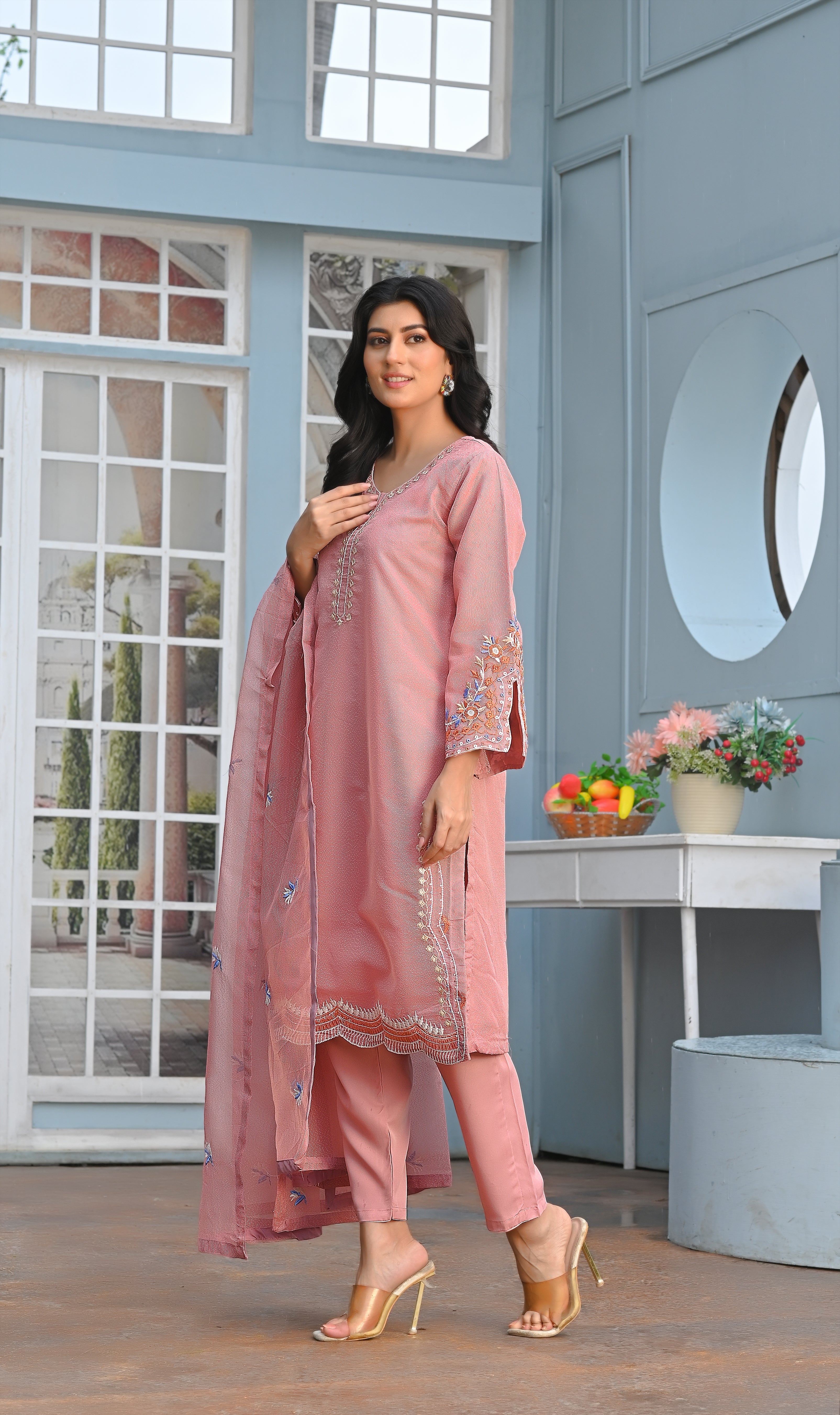 Yaaqot Stitched 3 Piece Winter Collection-Multi Embroidery Stitched 3-pc