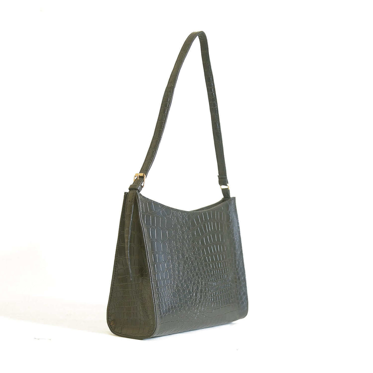 Half Moon crocodile Black - LEFTOVER - Bag X