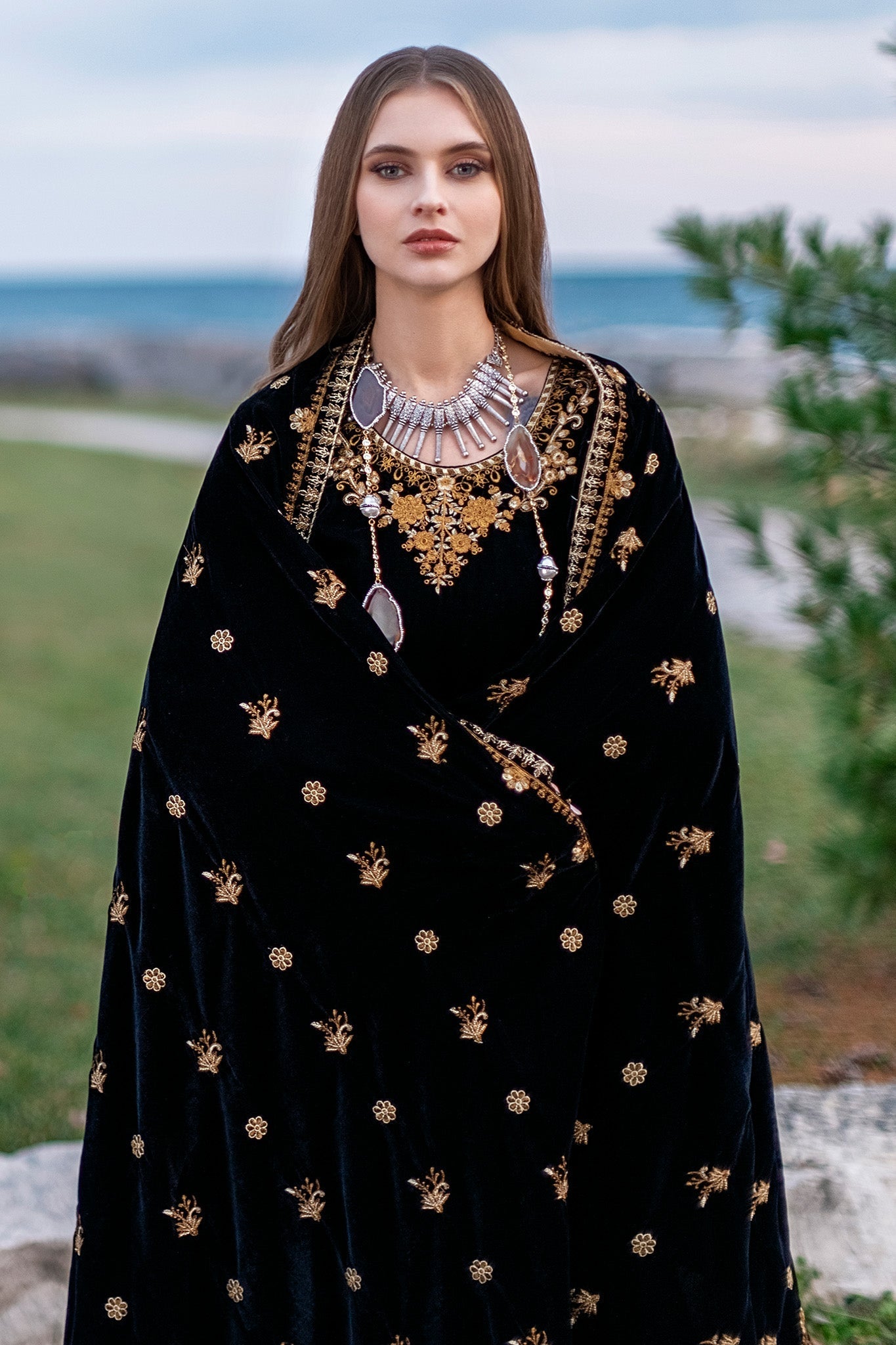 Panache Apparel Stitched Velvet Collection-Eclipse