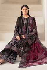 Flossie Unstitched 3 Piece Formals Executive Vol-06 Collection'2025-Dusky Stygian (A)