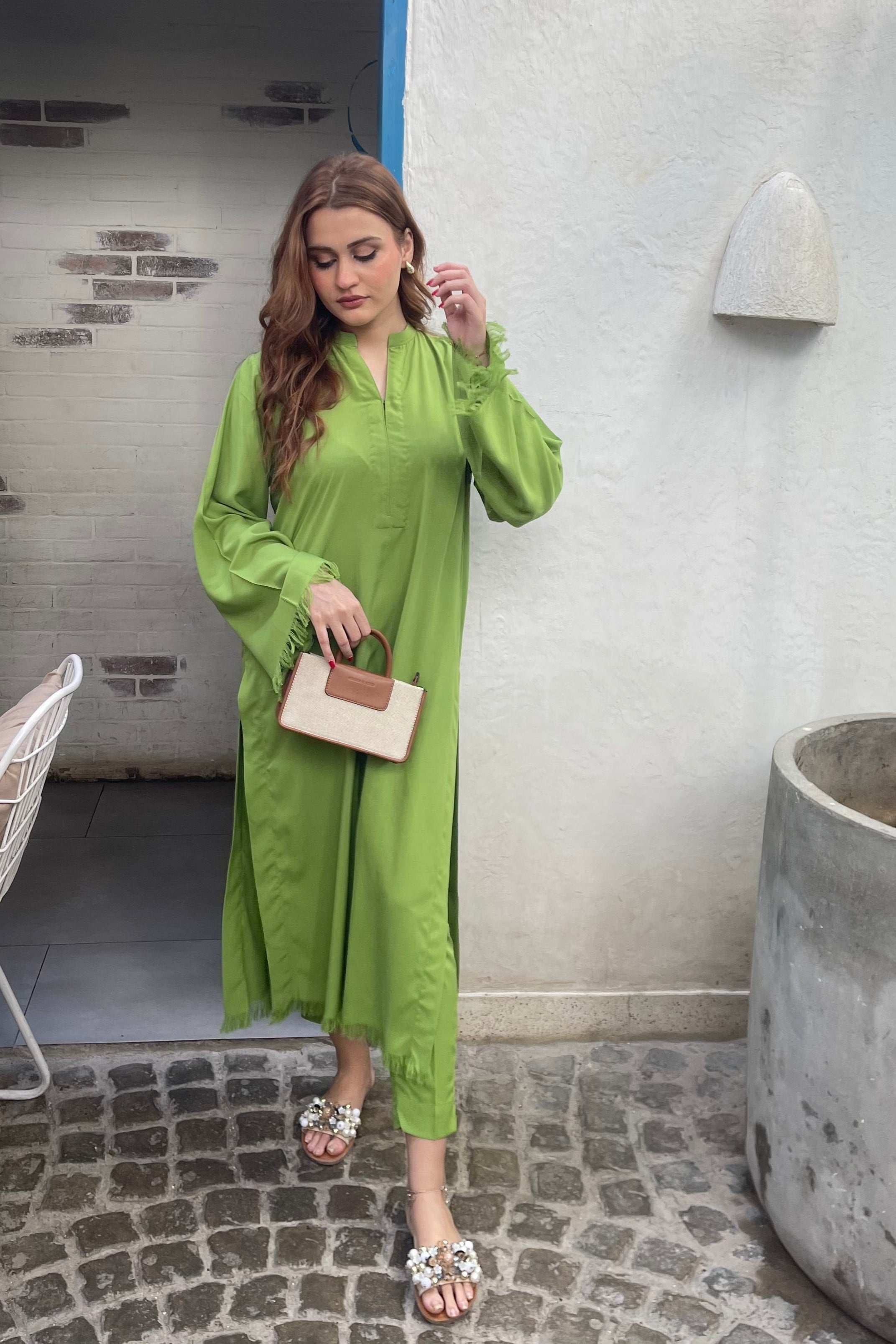Zaman By MNM Stitched 2 Piece Winter Pret Collection'2024-Kiwi fringes