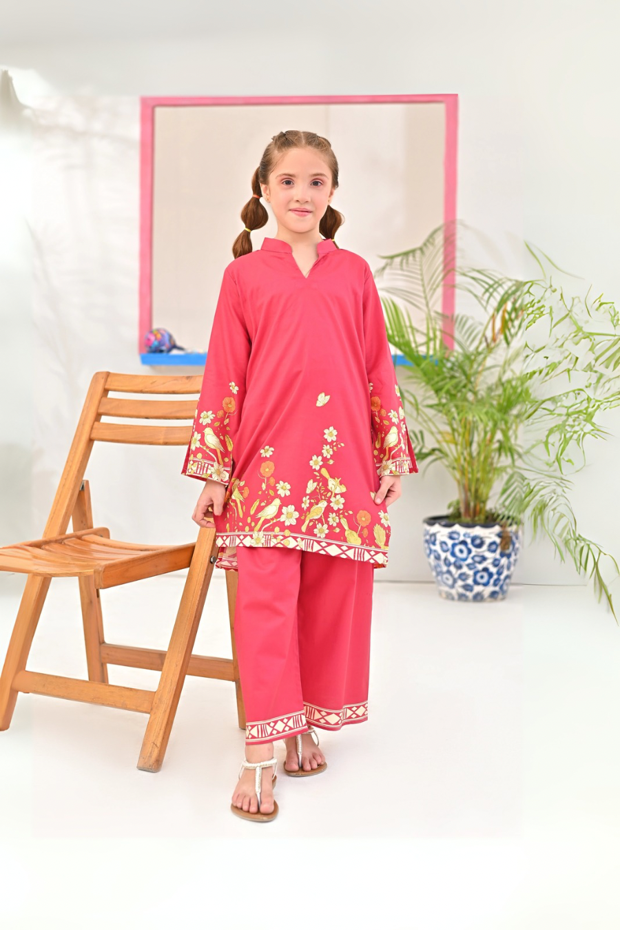 Dhaga Stitched 2 Piece Premium Cotton Lawn Kids Collection'2025-RYLEE