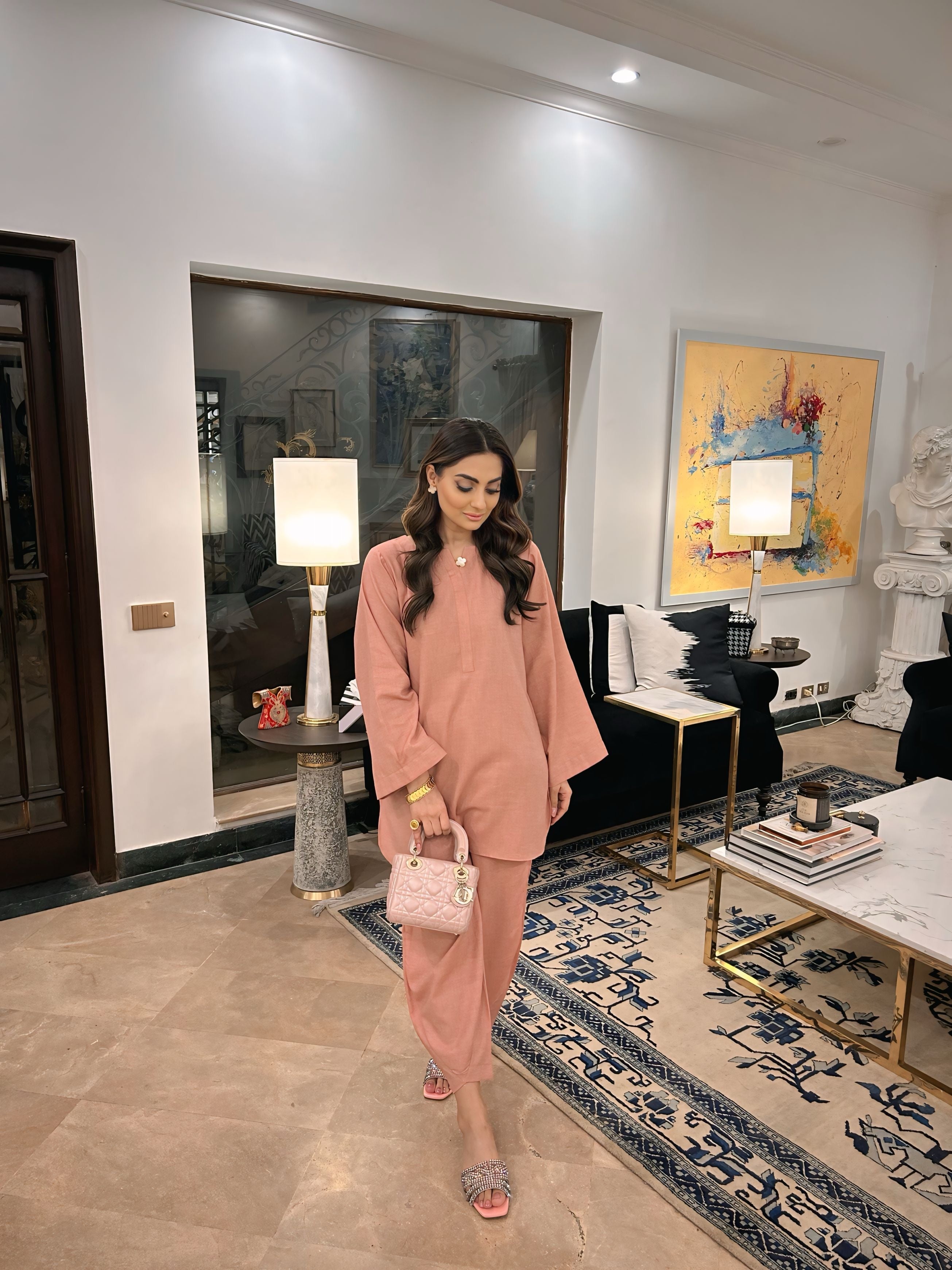 Zaman By MNM Stitched 2 Piece Winter Pret Collection'2024-Beige Bliss