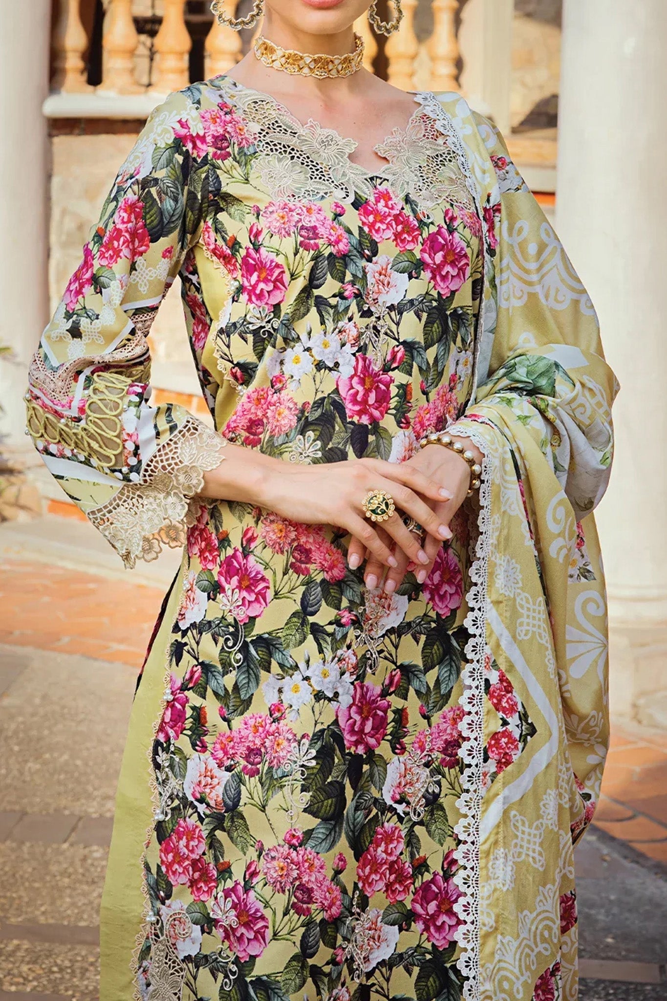 Elaf Prints Chikankari Unstitched 3 Piece Lawn Collection'2024-ECT-01-B