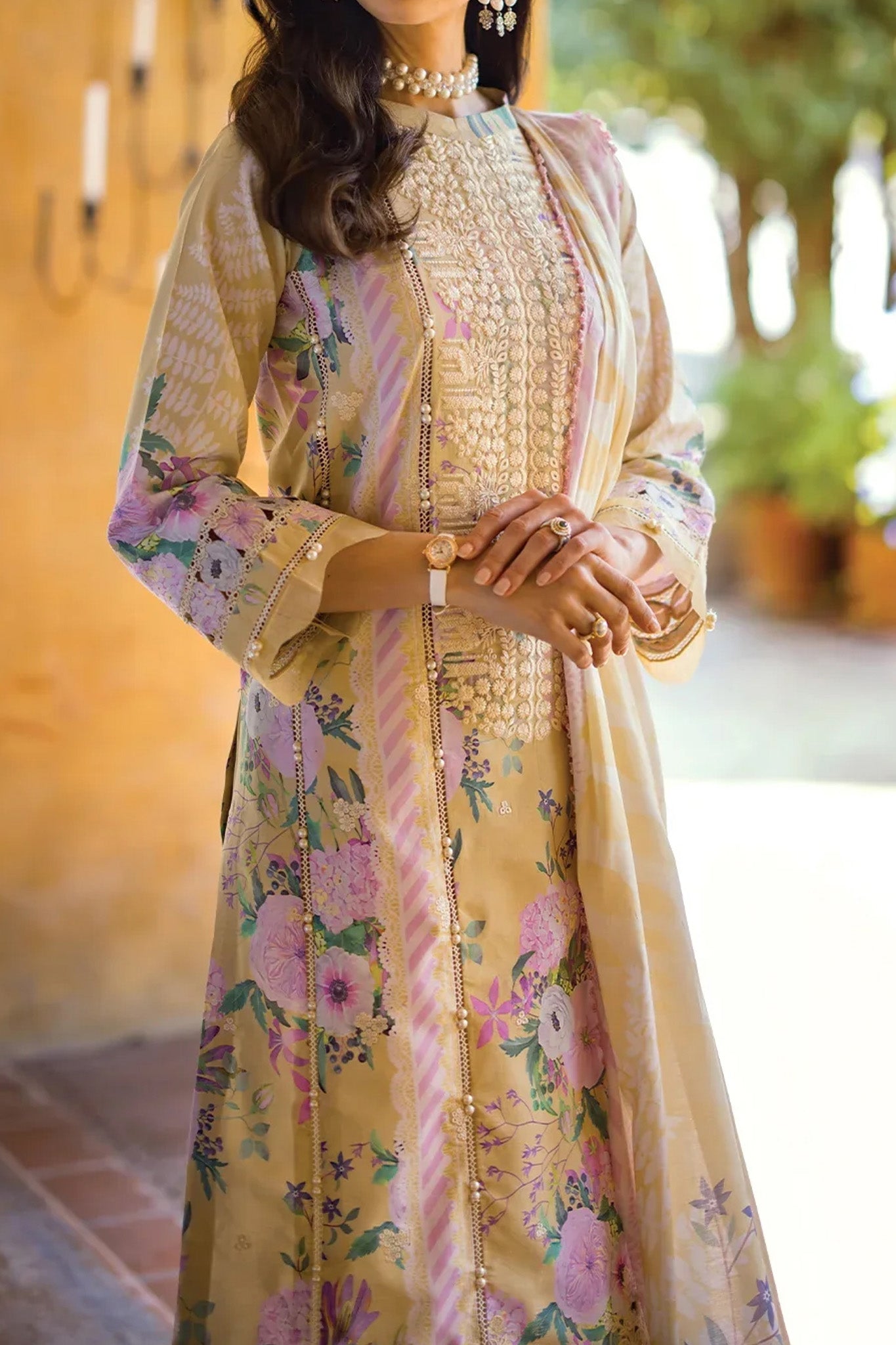 Elaf Prints Chikankari Unstitched 3 Piece Lawn Collection'2024-ECT-04-A