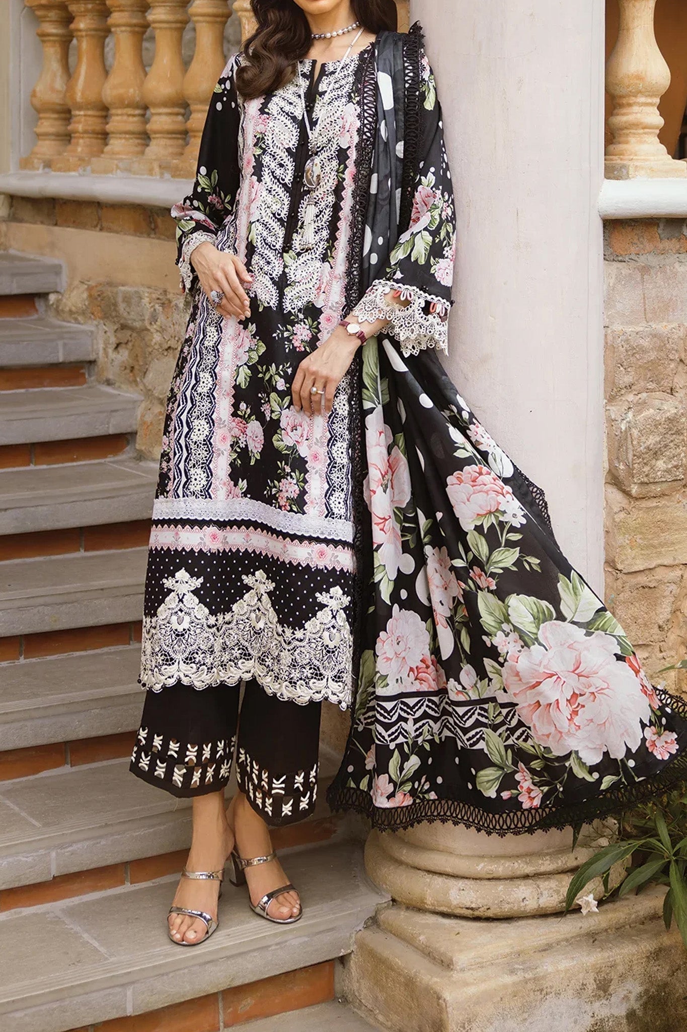 Elaf Prints Chikankari Unstitched 3 Piece Lawn Collection'2024-ECT-05-B
