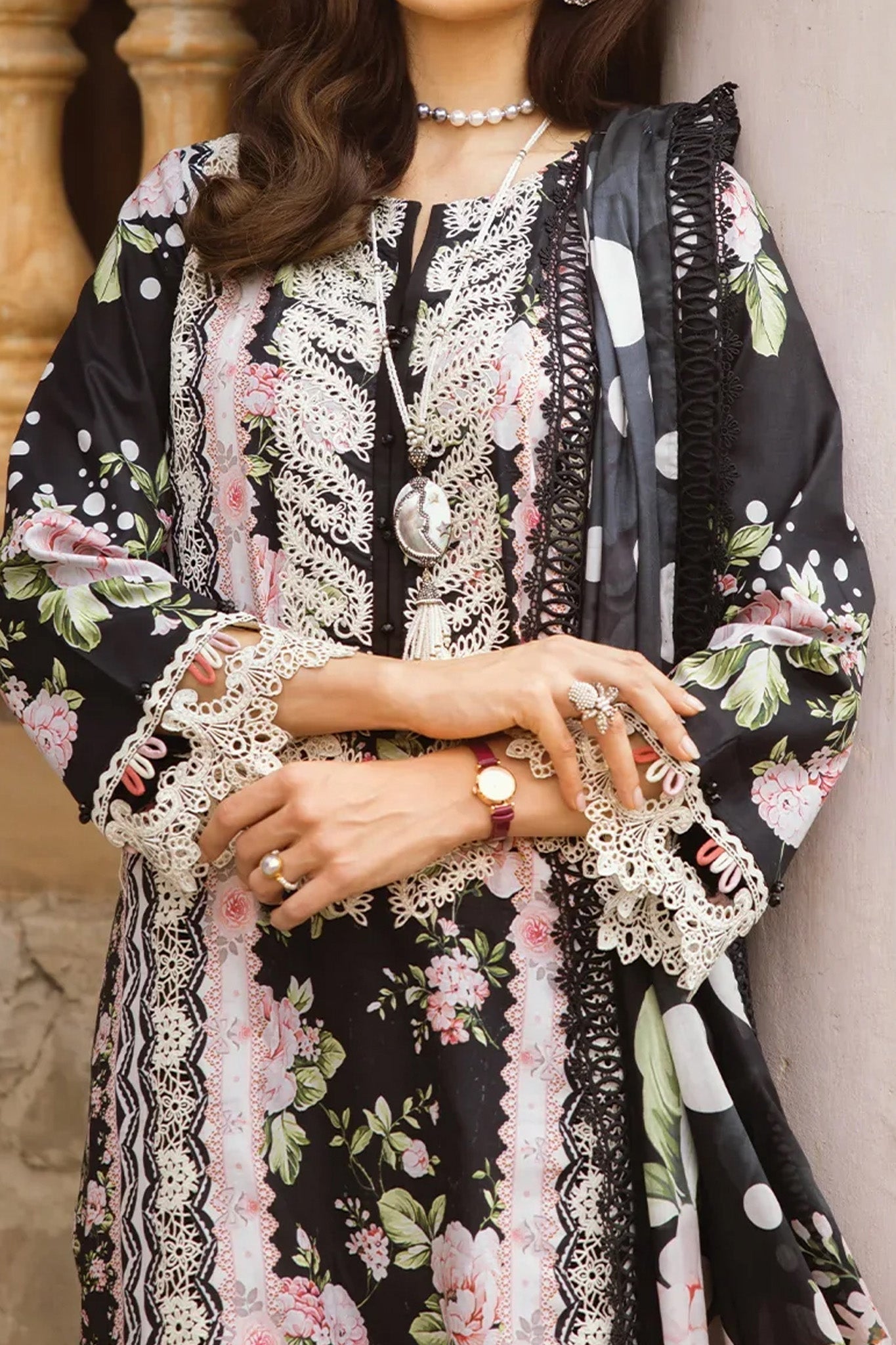 Elaf Prints Chikankari Unstitched 3 Piece Lawn Collection'2024-ECT-05-B
