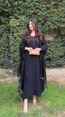 Manahils Stitched Black Embellished Swarovski