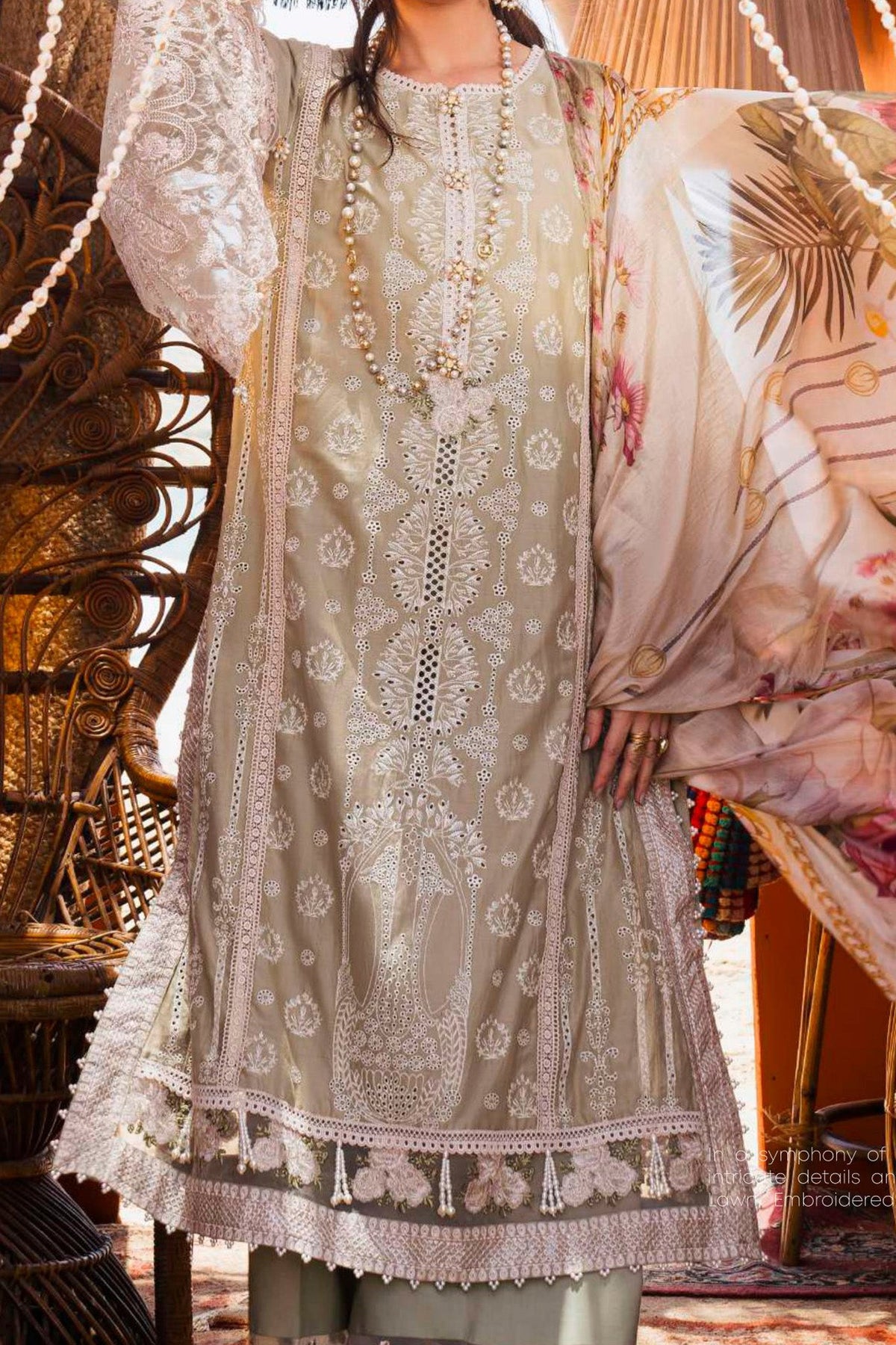 Hai Kuch By Elaf Unstitched 3 Piece Festive Emb Lawn Collection'2024-EHK-08-Pur Shokh