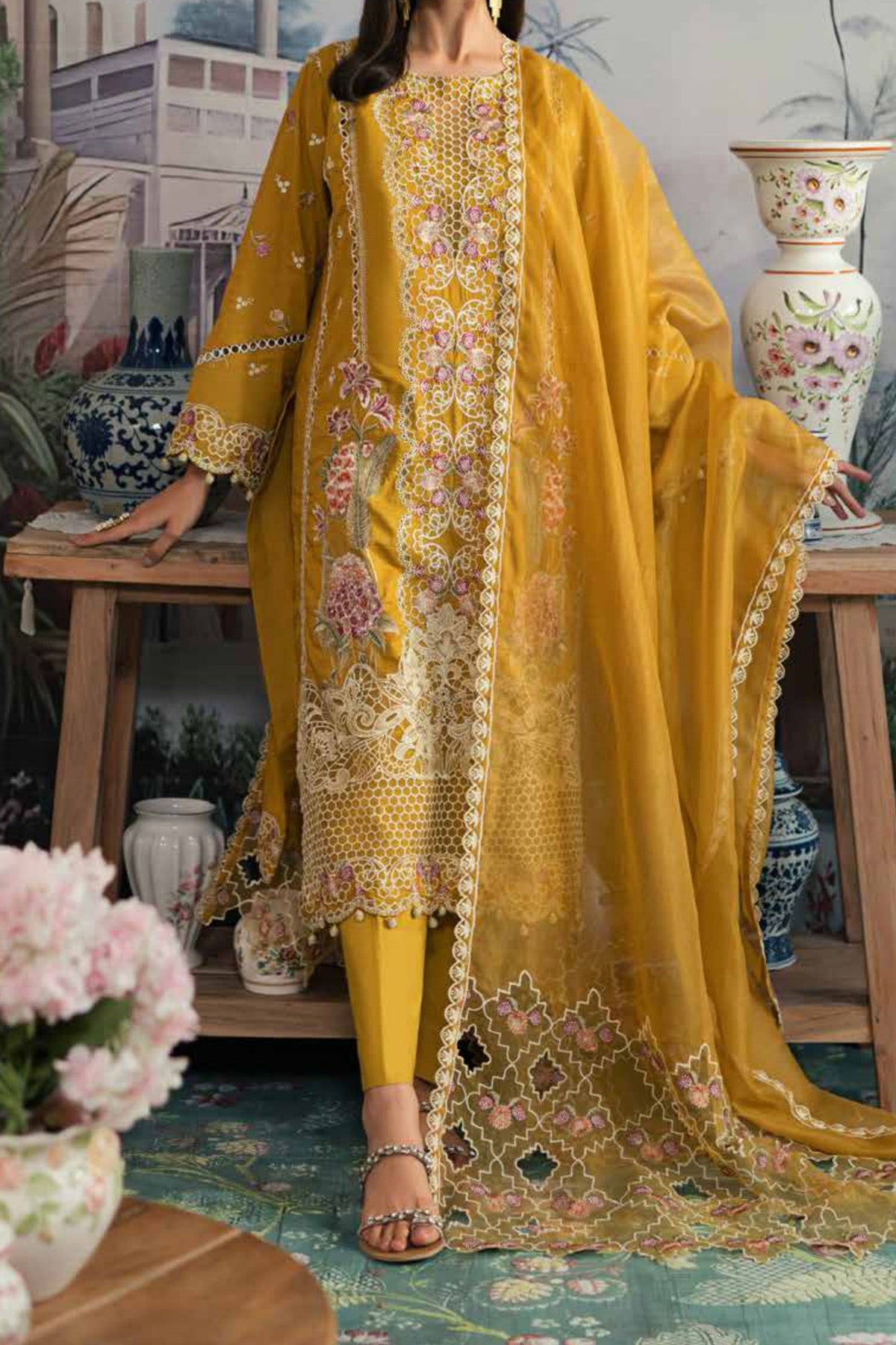 Ayra By Emaan Adeel Unstitched 3 Piece Luxury Lawn Collection'2024-EL-06