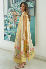Festive Edit By Sahar Unstitched 3 Piece Emb Lawn Vol-02 Collection-EL-V2-S25-04-Citrus Bloom