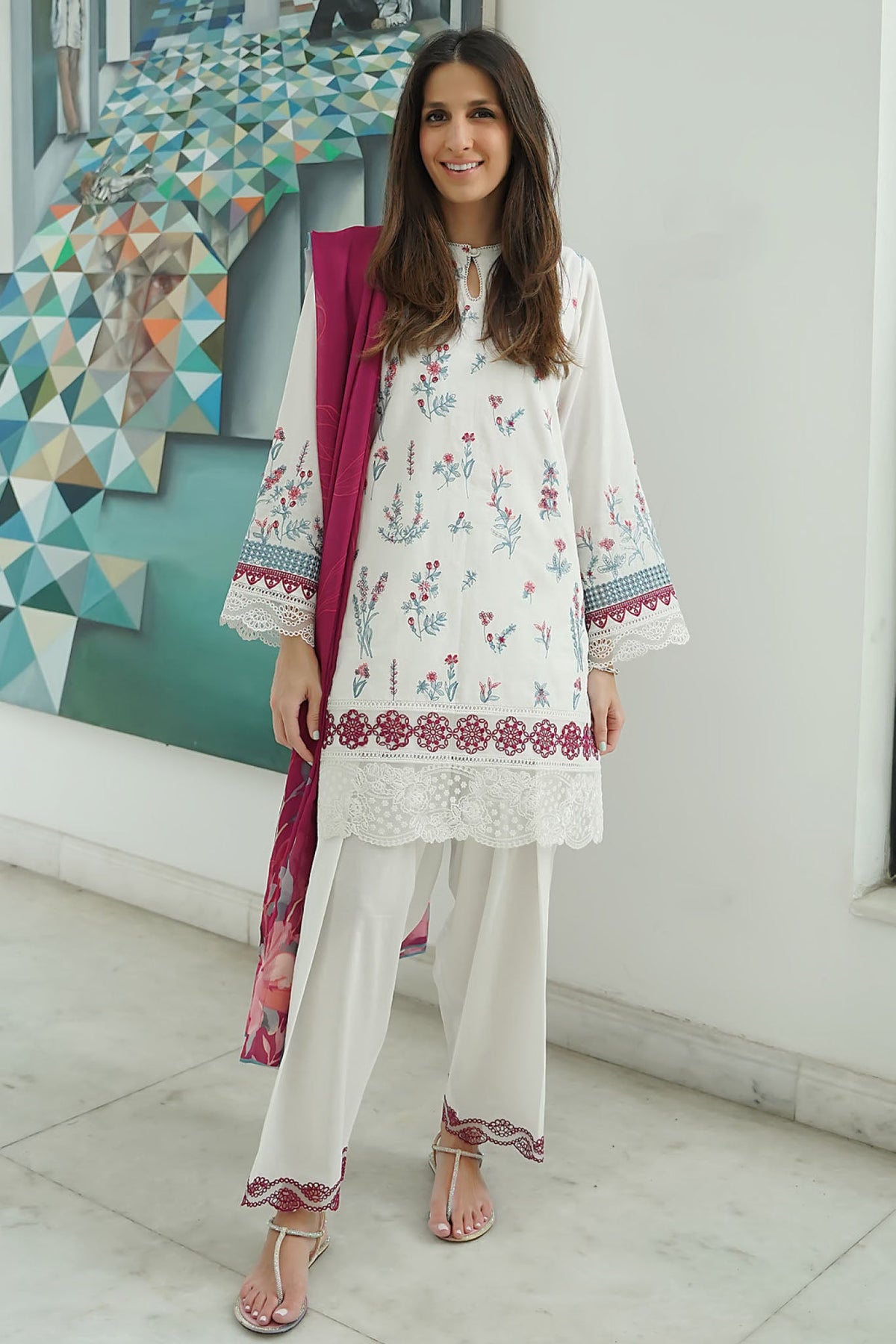 Festive Edit By Sahar Unstitched 3 Piece Emb Lawn Vol-02 Collection-EL-V2-S25-05-Dream-Plum