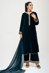 Bagh E Makhmal By Zaaviay Stitched Elmas (Three Piece)