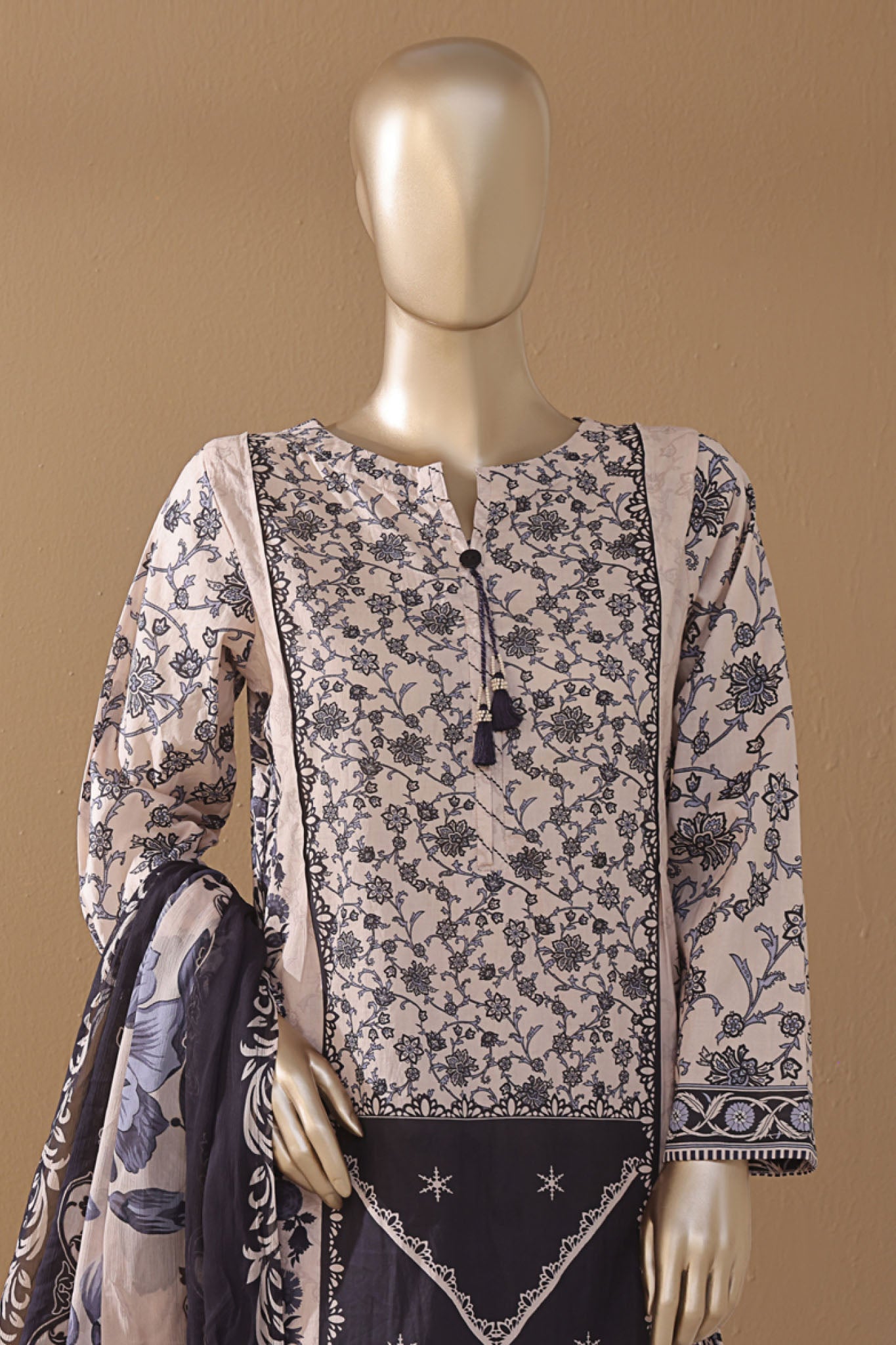 Intermix Art & Craft By HZ Stitched 3 Piece Printed Cambric Collection'2025-ELP-3P-534-Skin