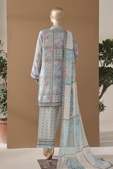 Intermix Art & Craft By HZ Stitched 3 Piece Printed Cambric Collection'2025-ELP-3P-535-Sky