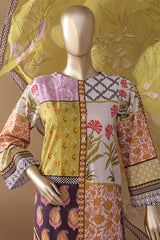 Intermix Art & Craft By HZ Stitched 3 Piece Printed Cambric Collection'2025-ELP-3P-537-Multi