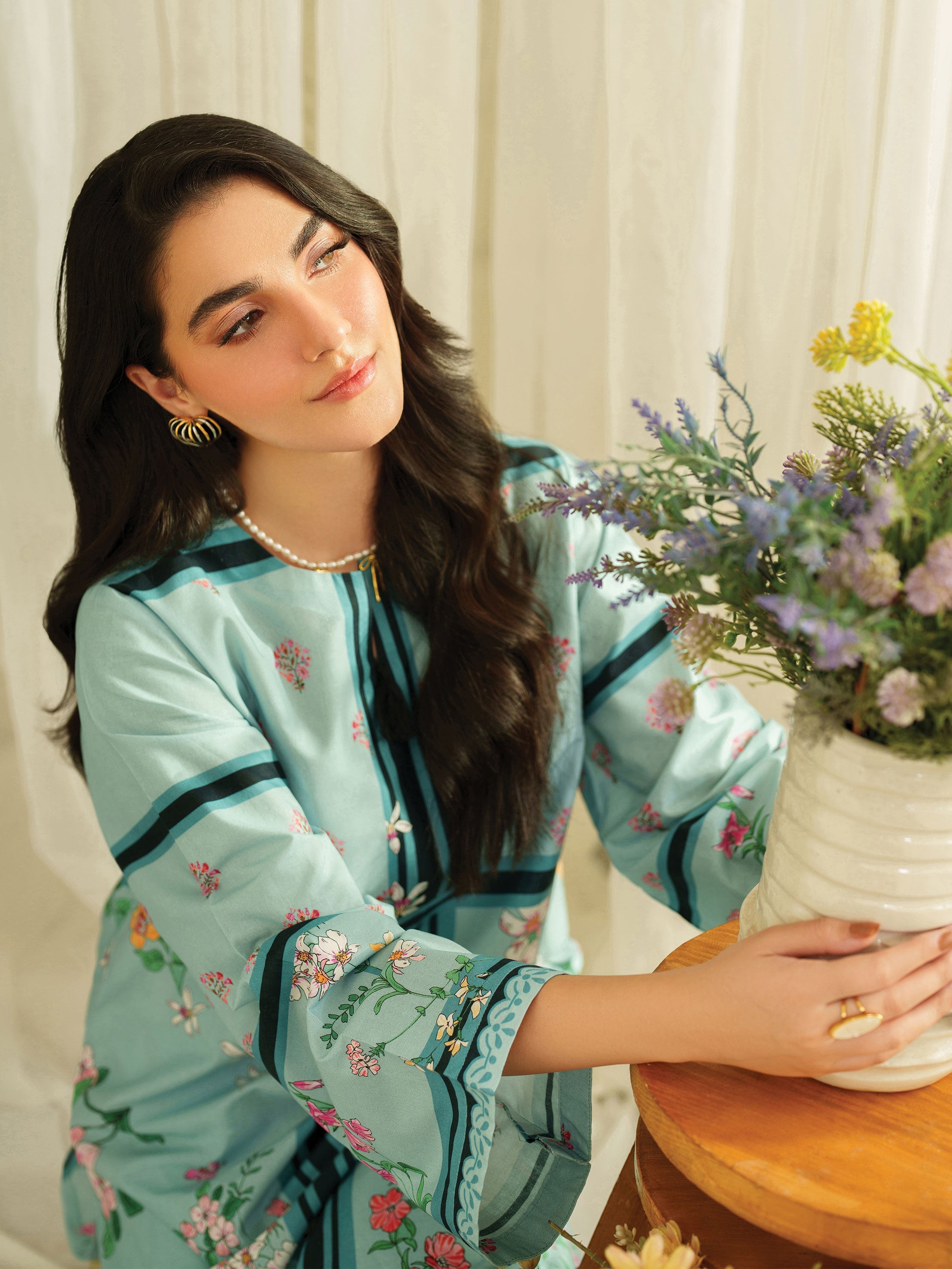 The Bloom Edit by Garnet Stitched 2 Piece Summer Collection'2025-Elva