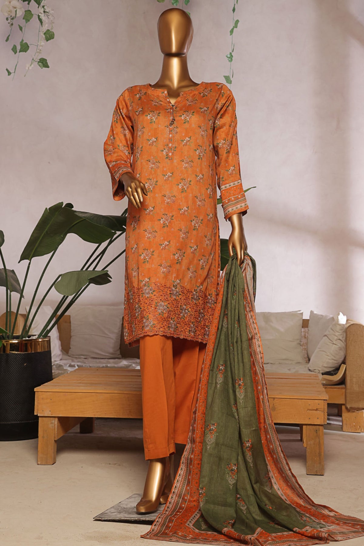 Aashkaar By HZ Stitched 3 Piece Emb Lawn Vol-05 Collection-EPL-001