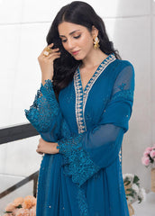 Ensembles by Azure Unstitched 3 Piece Chiffon Eid Collection'2023-ES-023