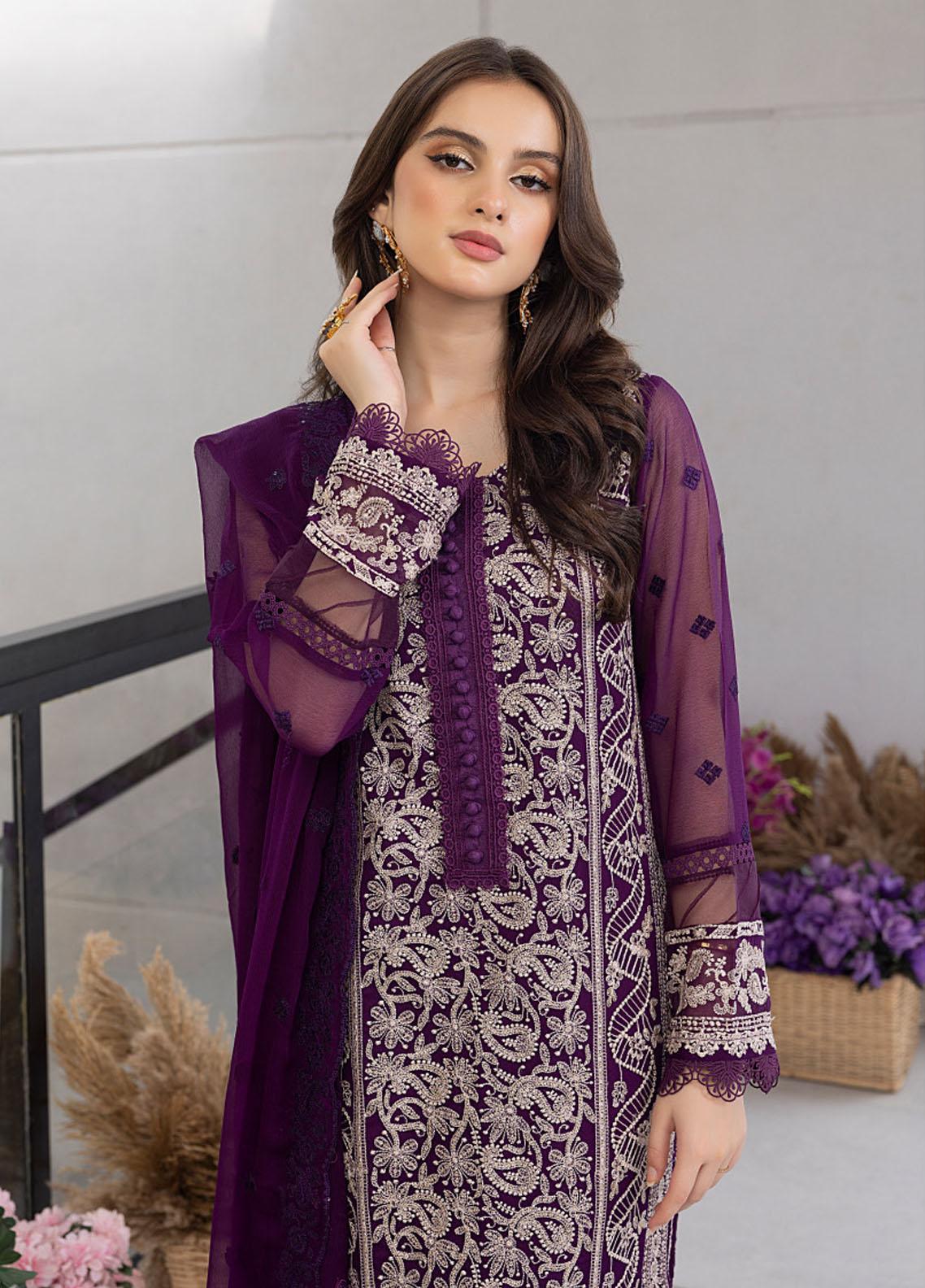 Ensembles by Azure Unstitched 3 Piece Chiffon Eid Collection'2023-ES-028