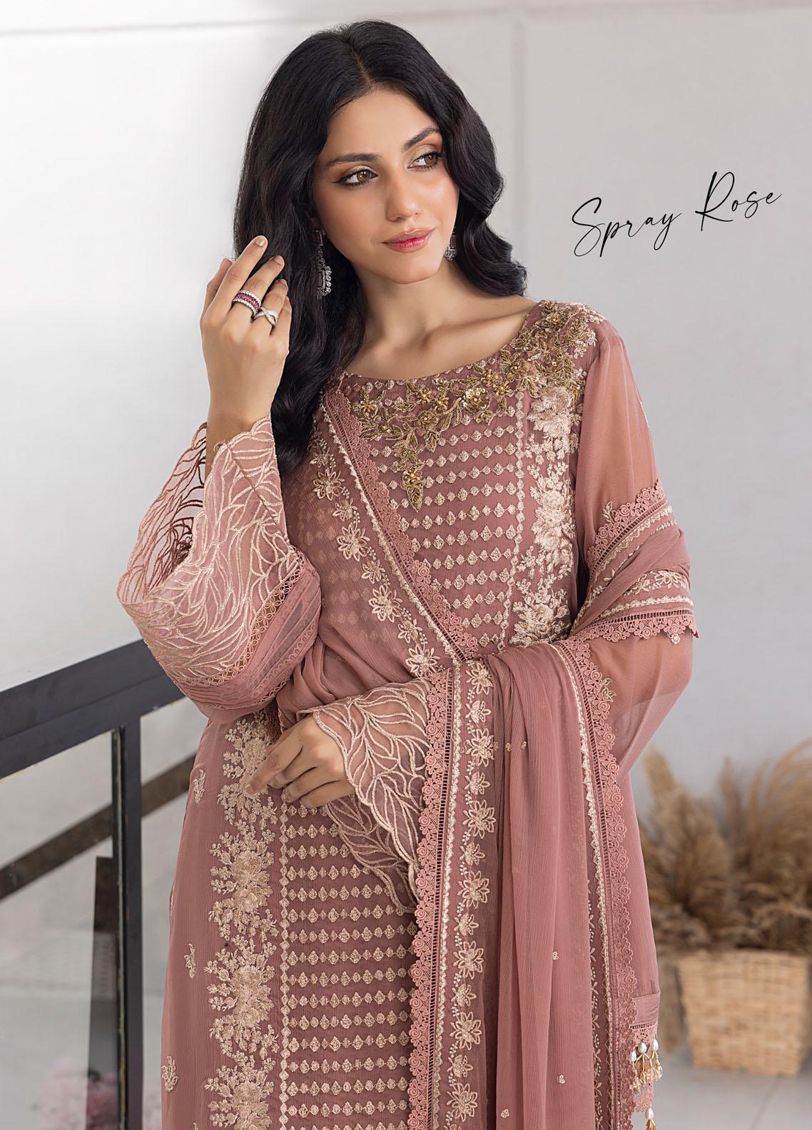 Ensembles by Azure Unstitched 3 Piece Chiffon Eid Collection'2023-ES-029