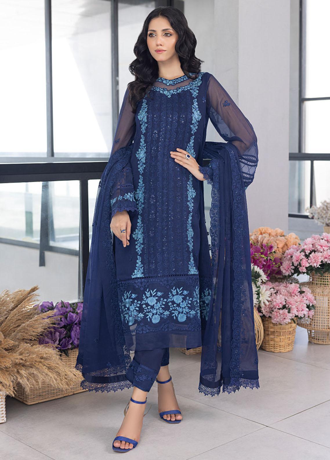 Ensembles by Azure Unstitched 3 Piece Chiffon Eid Collection'2023-ES-030