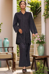 Estelle by Sada Bahar Stitched Co Ords Emb Jacquard Collection'2024-CK-Black