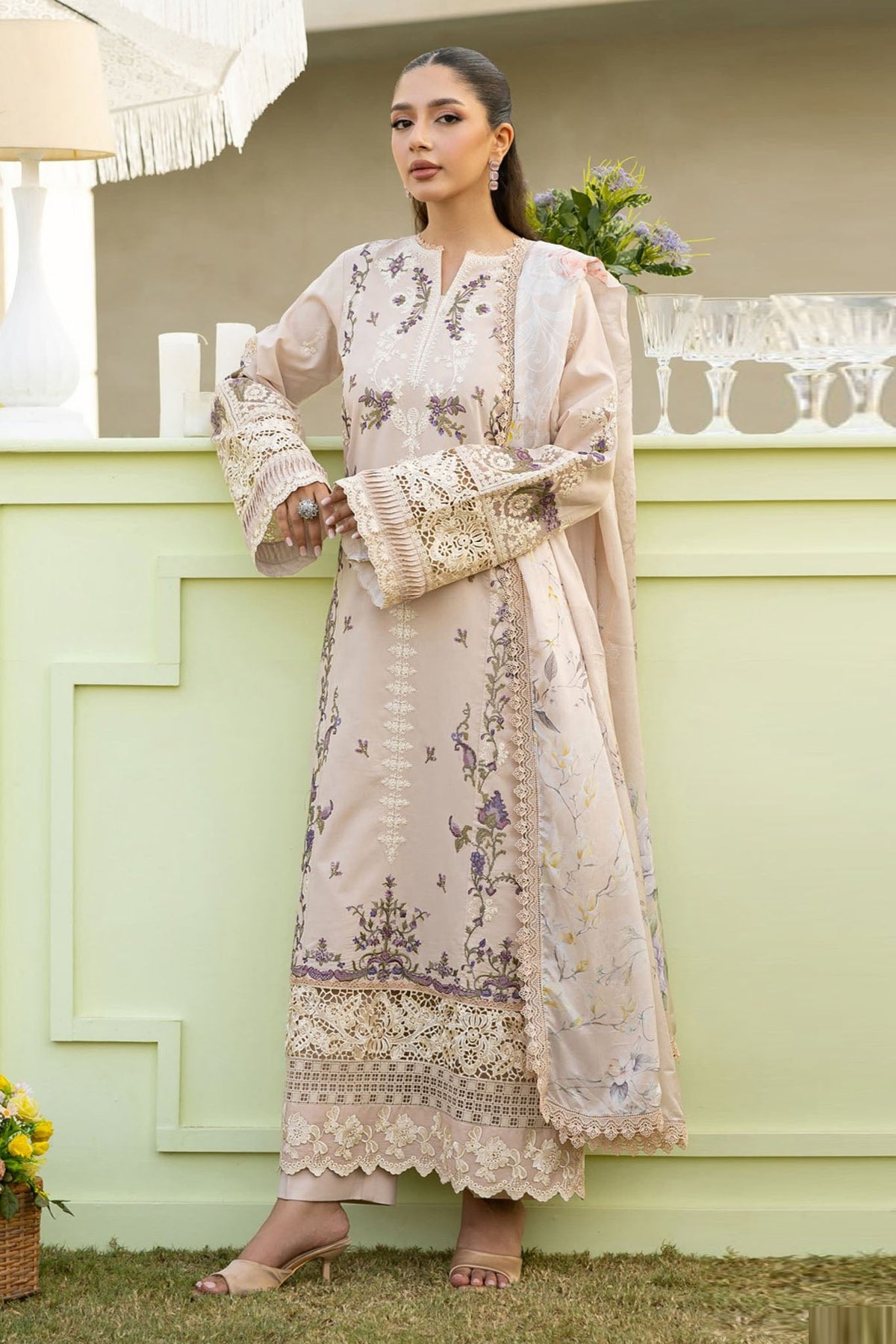 Florent Unstitched 3 Piece Lawn Eid Collection'2025-FEF-06-A