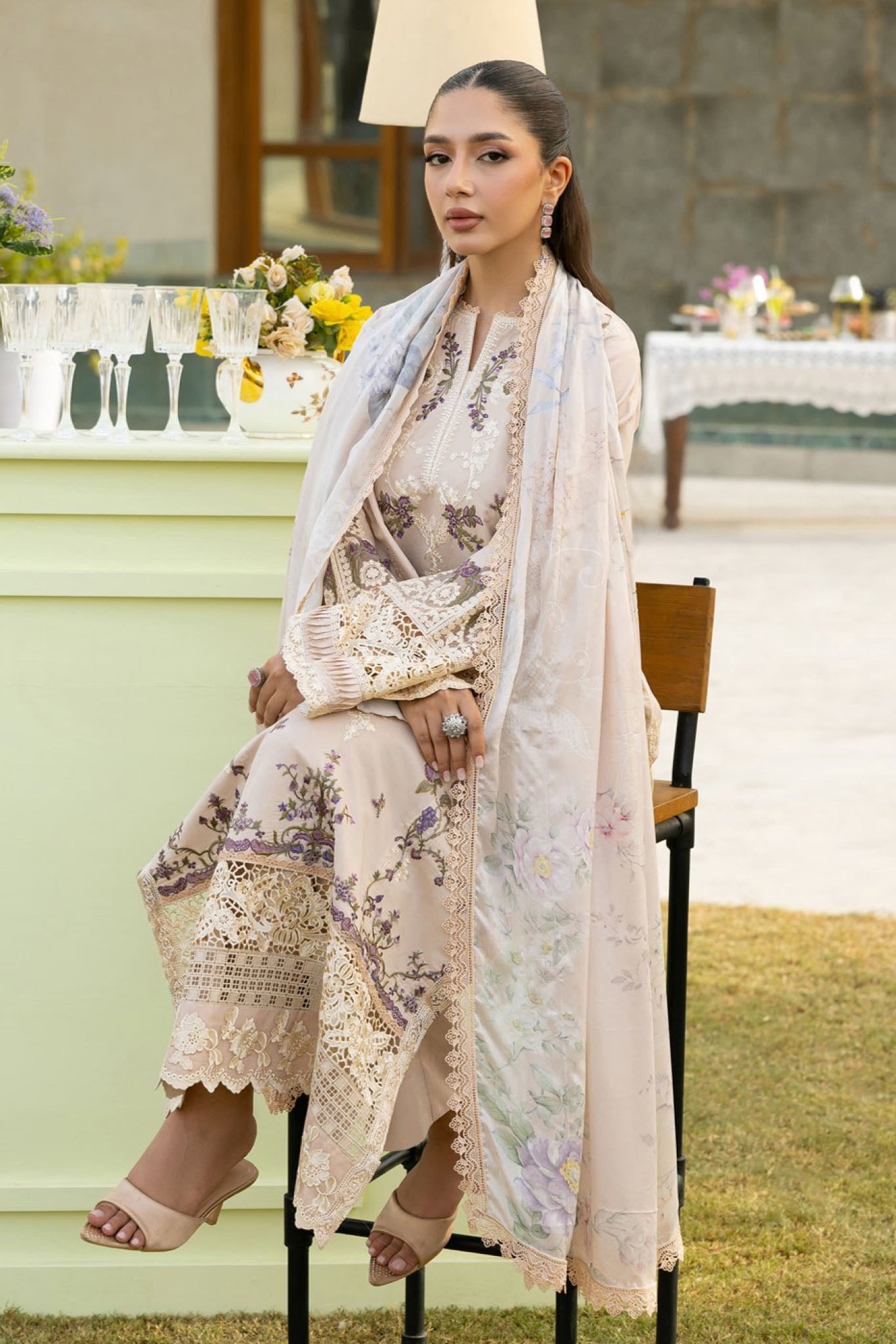 Florent Unstitched 3 Piece Lawn Eid Collection'2025-FEF-06-A