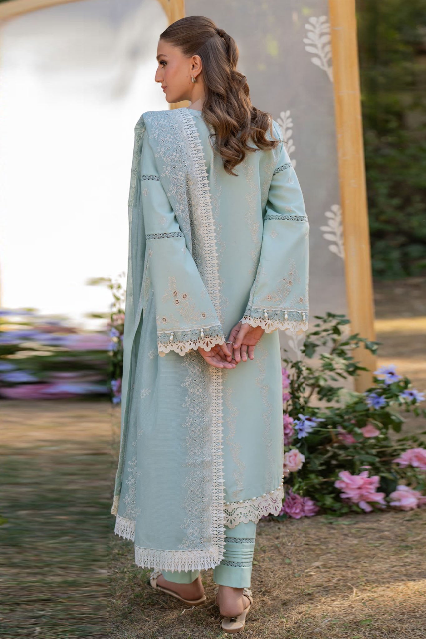 Reveerie By Florent Unstitched 3 Piece Chikankari Collection'2025-FL-01-A