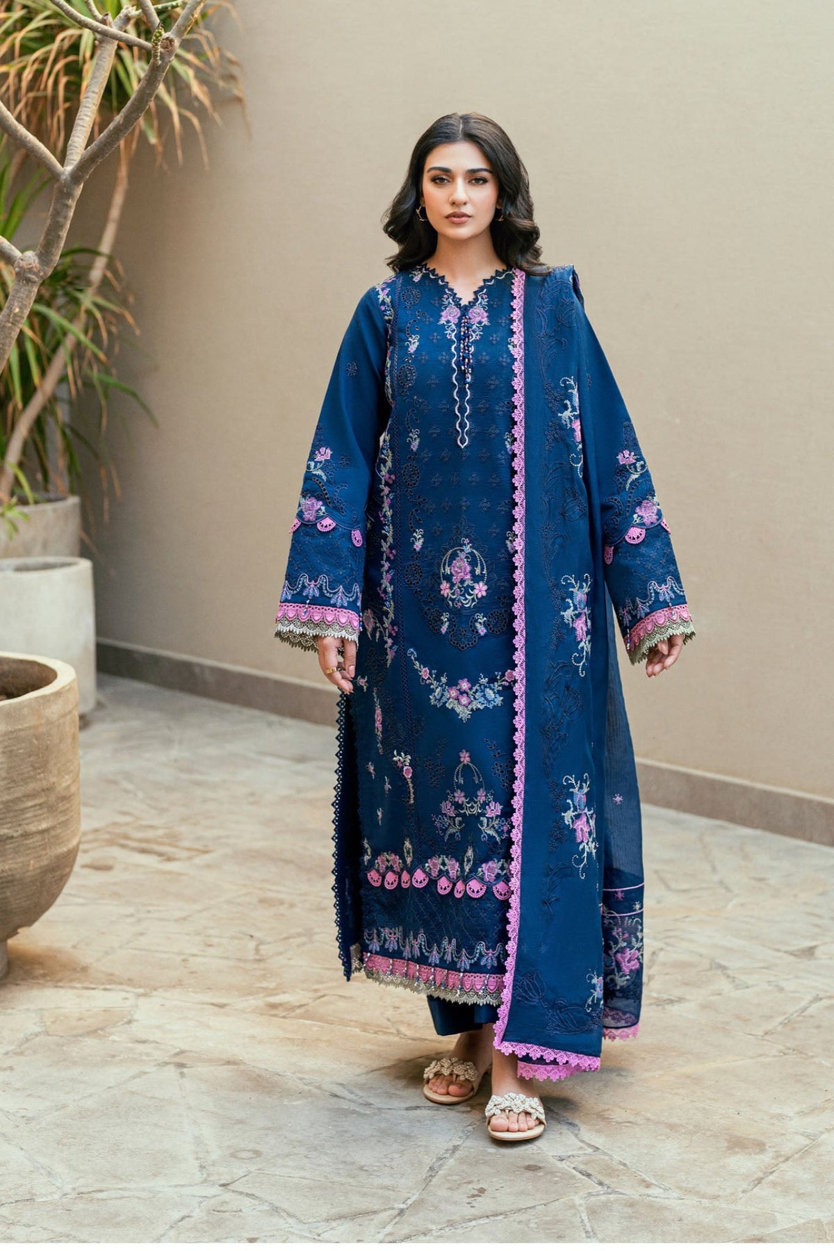 Florent Unstitched 3 Piece Luxury Lawn Eid Edit Collection'2025-FL-04-A
