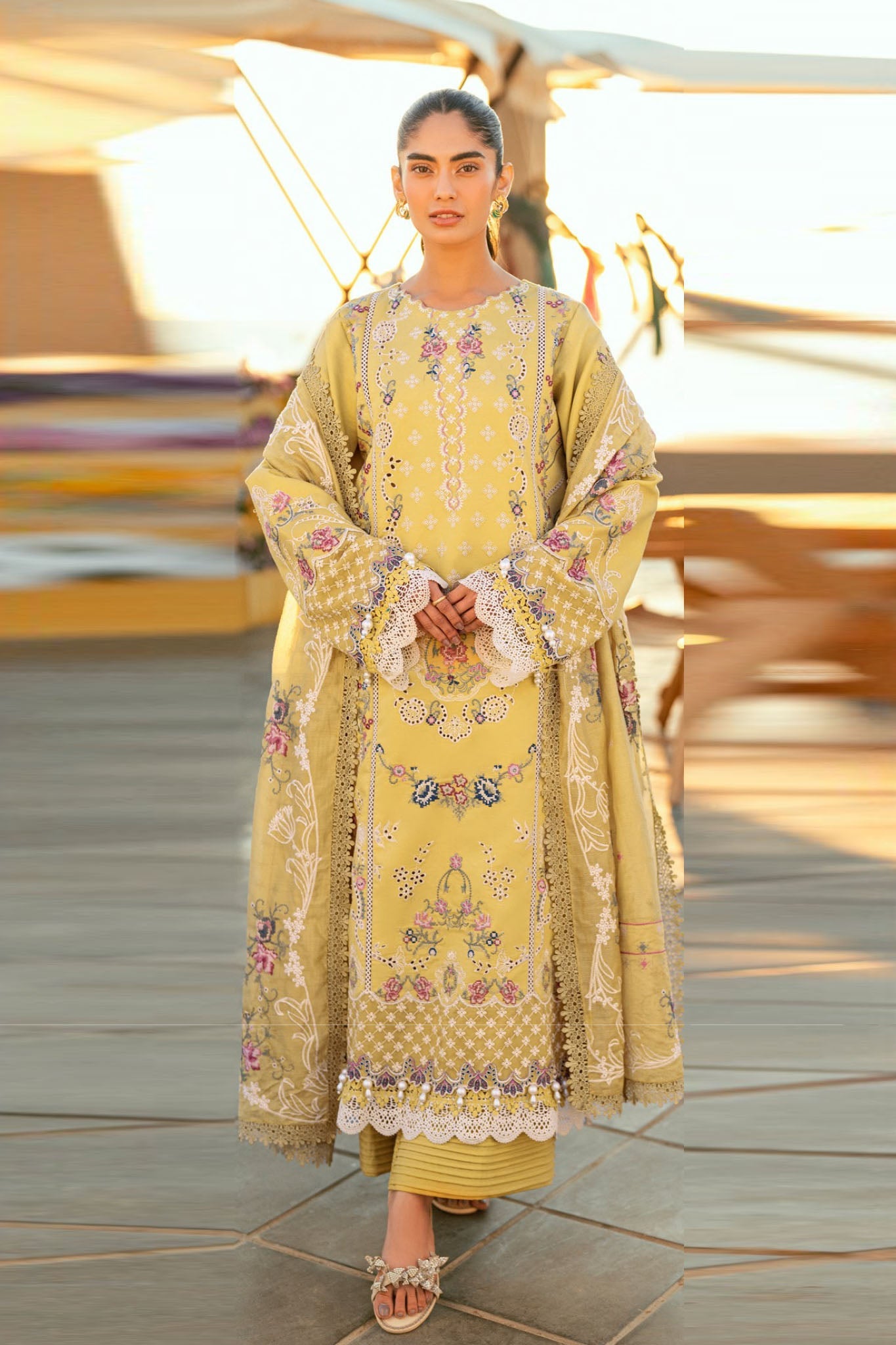 Florent Unstitched 3 Piece Luxury Lawn Eid Edit Collection'2025-FL-04-B
