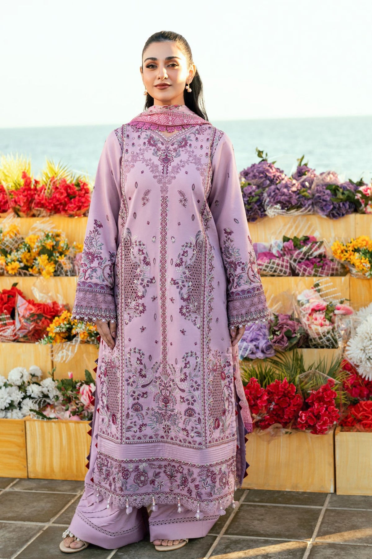 Florent Unstitched 3 Piece Luxury Lawn Eid Edit Collection'2025-FL-08-A