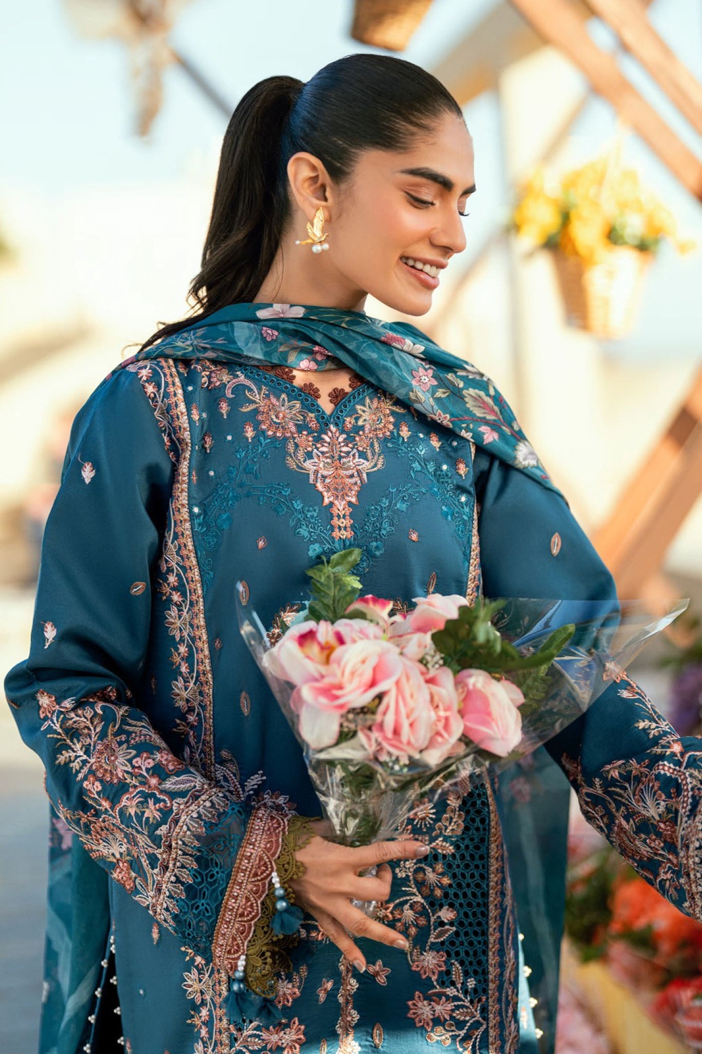 Florent Unstitched 3 Piece Luxury Lawn Eid Edit Collection'2025-FL-08-B