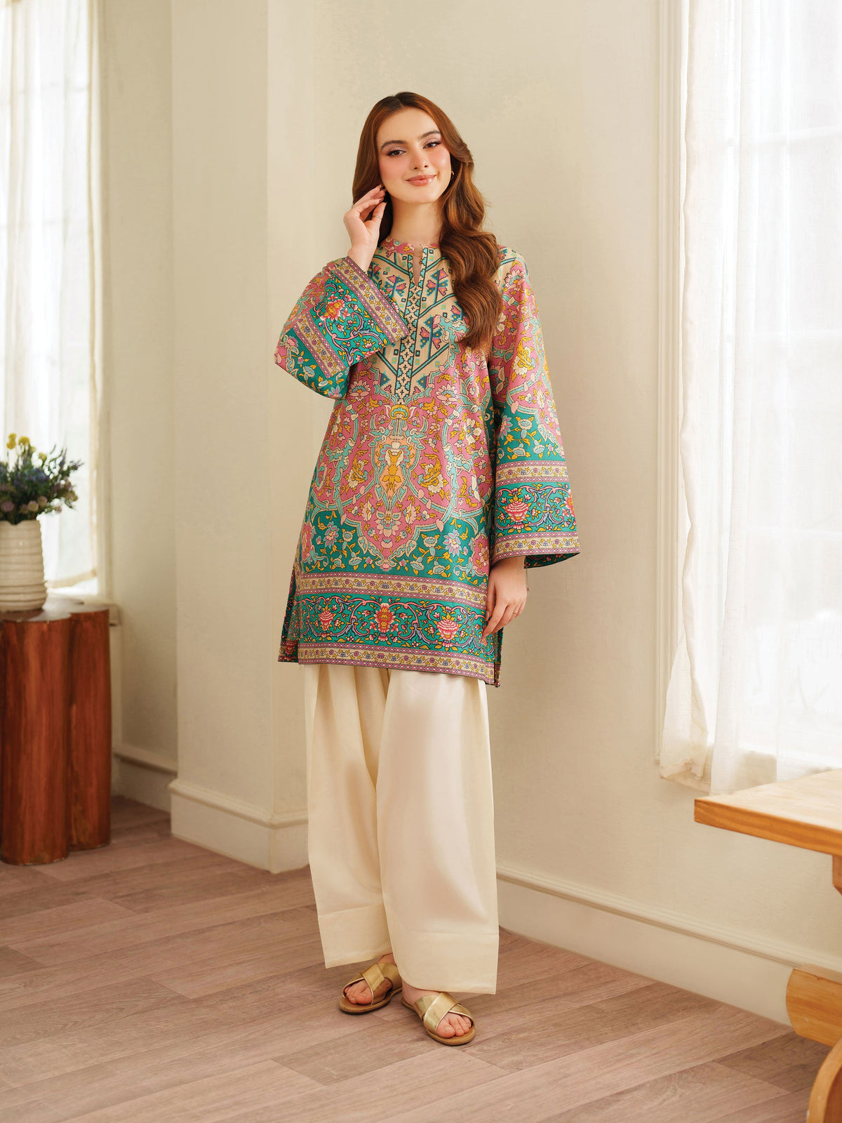 The Bloom Edit by Garnet Stitched 2 Piece Summer Collection'2025-Forest Hue