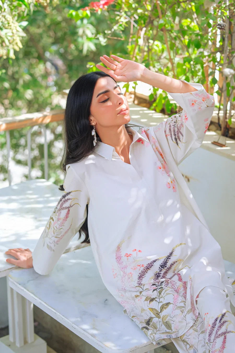 Amal Stitched 2 Piece Luxury Lawn Collection-Eve