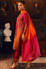 Qarmazi By Zaaviay Stitched Farzeen (Three Piece)