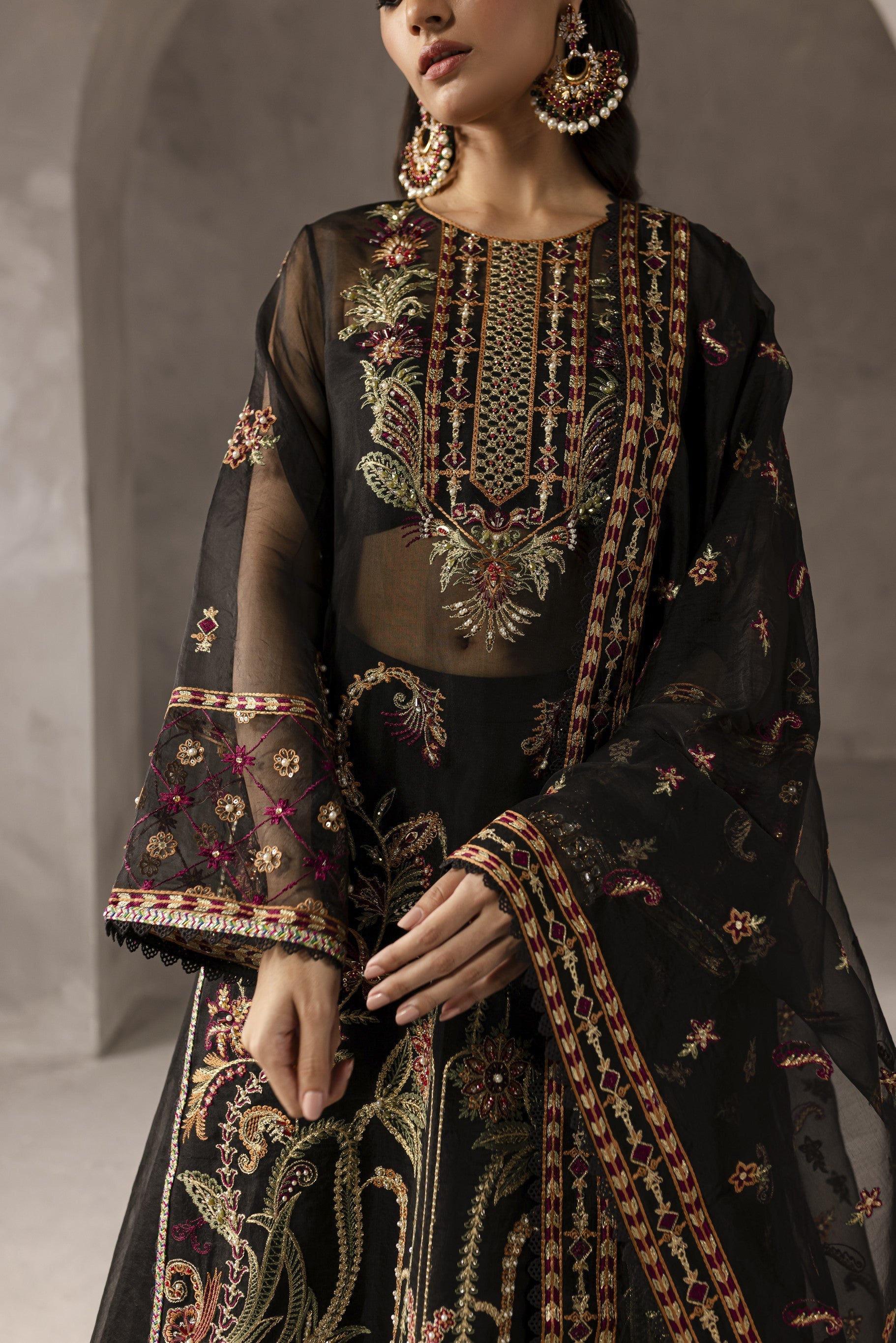 Eblouir By Imran Ramzan Unstitched 3 Piece Luxury Formals Collection'2025-Fleurs de Minuit