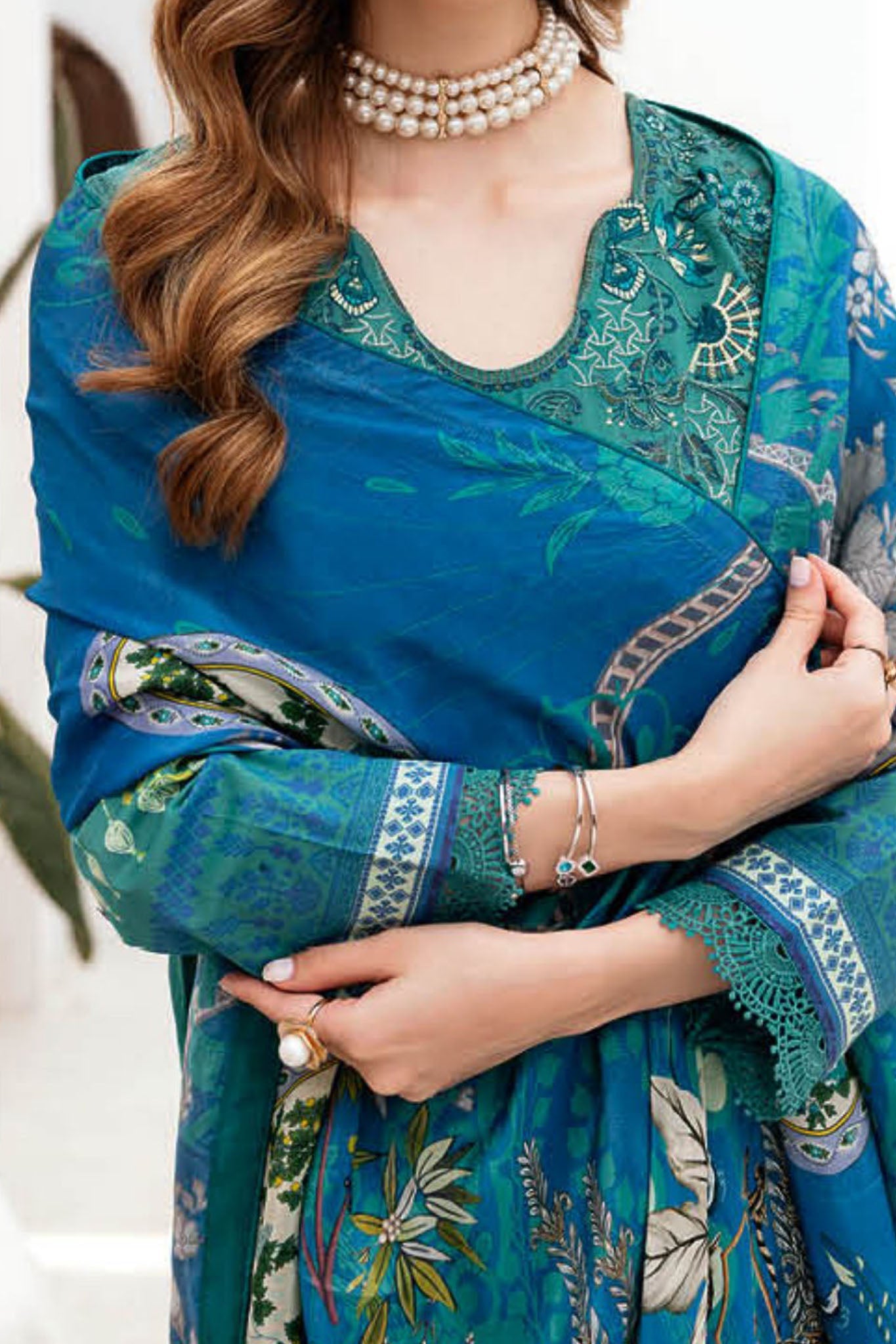 Ghazal By Ramsha Unstitched 3 Piece Luxury Lawn Vol-02 Collection'2024-G-206