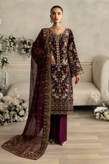 Celeste By Gulaal Unstitched 3 Piece Velvet Collection'2025-Ember
