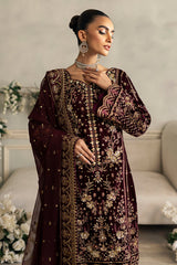 Celeste By Gulaal Unstitched 3 Piece Velvet Collection'2025-Ember