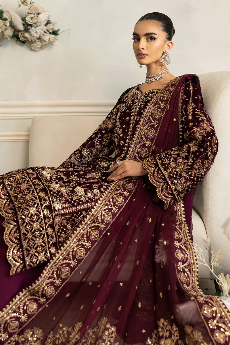 Celeste By Gulaal Unstitched 3 Piece Velvet Collection'2025-Ember