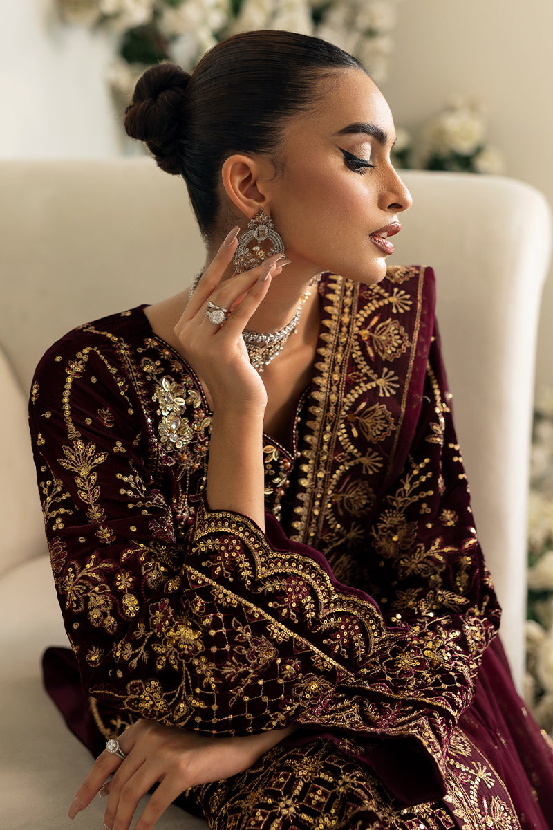 Celeste By Gulaal Unstitched 3 Piece Velvet Collection'2025-Ember