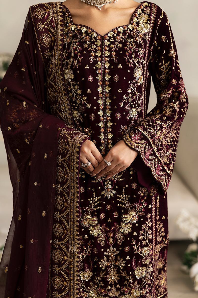 Celeste By Gulaal Unstitched 3 Piece Velvet Collection'2025-Ember