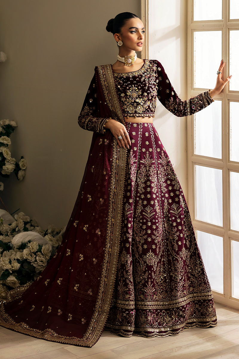 Celeste By Gulaal Unstitched 3 Piece Velvet Collection'2025-Carmine