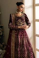Celeste By Gulaal Unstitched 3 Piece Velvet Collection'2025-Carmine