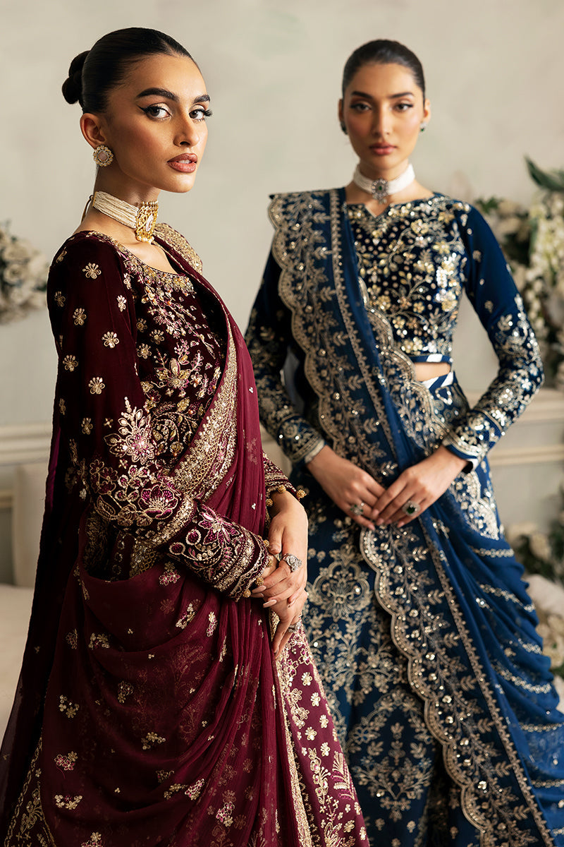 Celeste By Gulaal Unstitched 3 Piece Velvet Collection'2025-Carmine