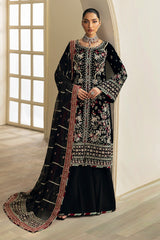 Celeste By Gulaal Unstitched 3 Piece Velvet Collection'2025-Raven
