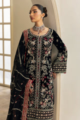 Celeste By Gulaal Unstitched 3 Piece Velvet Collection'2025-Raven