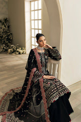 Celeste By Gulaal Unstitched 3 Piece Velvet Collection'2025-Raven